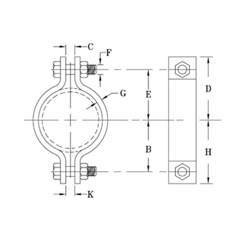 Drawings of Pipe Clamps - Perplex Solutions FZC